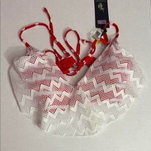 U.S. Polo Assn. Red and White Bikini